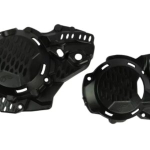 TAMPA LATERAL DO MOTOR KTM 250 EXC 17/23 - 300 EXC 17/23 AMX PRETO ( 000888 )