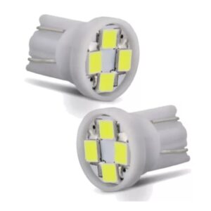 LAMPADA DE POSIÇÃO LED ESMAGADA G 12V BRANCO SMD4 LEDS  ( 001279 )