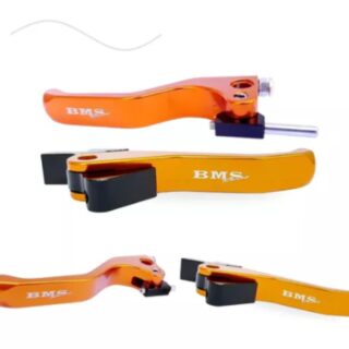 PAR MANETE FREIO + EMBREAGEM EASY CLUTCH / BRAKE NG BMS COR LARANJA ( 000102 ) ( 002075 )