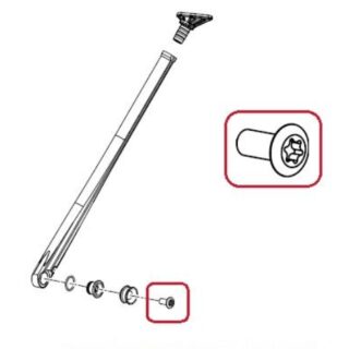 PARAFUSO GASGAS TORX CABECA CHATA M8X23 T=45 RP=1,2 ( 0019080266S )