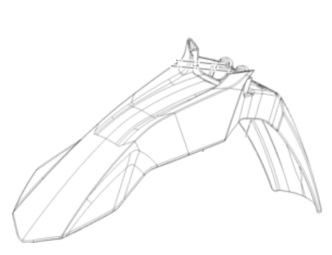 PARA-LAMA DIANTEIRO VERMELHO GASGAS MC125/150/250/350F/450F EC 125/250/250F/350F/450F 2025 ( A59008010000FBC )