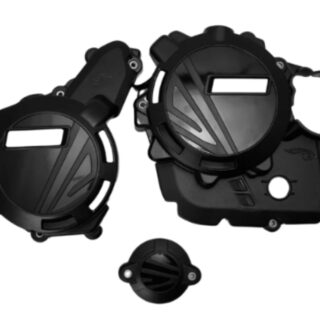 PROTETOR DE TAMPAS LATERAIS DO MOTOR KINGGER KR 250 23/26 AMX - Preto ( 002570 )