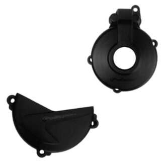 KIT DE PROTETORES TAMPA DE EMBREAGEM + TAMPA DO MAGNETO SHERCO 2T 2026 PRETO ( 002628 )